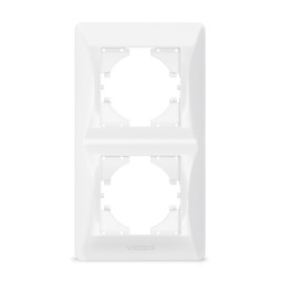 Рамка біла на 2 місця вертикальна VIDEX BINERA