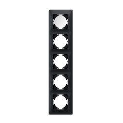 Рамка чорний графіт на 5 місць вертикальна VIDEX BINERA