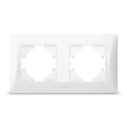 Белая рамка на 2 места горизонтальная VIDEX BINERA