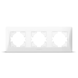 Белая рамка на 3 места горизонтальная VIDEX BINERA
