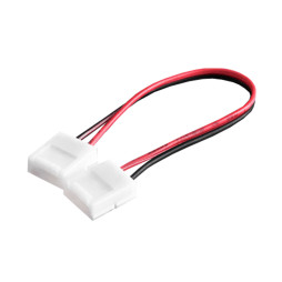 Конектор 8мм двосторонній 2 контакта  з проводом 14,5см LEDUA