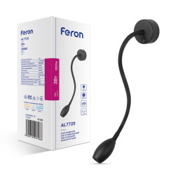 Светодиодный светильник Feron AL7720 3Вт 3500К черный