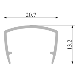 АЛ-02-3 Опал матовий дифузор окремо 2м LEDUA
