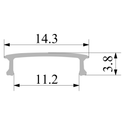 АЛ-07 Опал матовий дифузор окремо 2м LEDUA