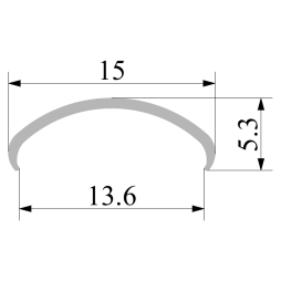 АЛ-14 Опал матовий дифузор окремо 2м LEDUA