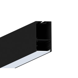 Алюмінієвий профіль для світлодіодної стрічки АЛ-62 2 метра чорний підвісний/накладний LEDUA