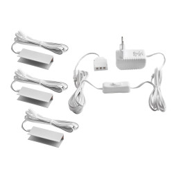 Комплект светодиодных клипс алюминиевых LEDUA для подсветки стеклянных полок 3шт 220В белый