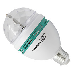 Лампа Lemanso св-на ДИСКО E27 RGB 3W 230V / LM3026 (гар. 1 рік)