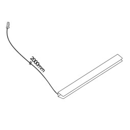 Кліпса світлодіодна пластикова для підсвітки скляних полиць 12V/DC 2,4w 500мм, RGB LEDUA