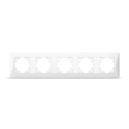 Белая рамка на 5 мест горизонтальная VIDEX BINERA