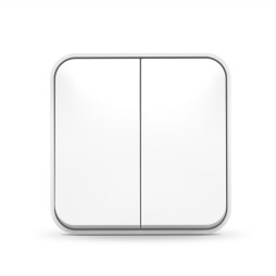 IP20 Вимикач зовнішній двоклавішний білий VIDEX BINERA