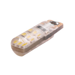 Светодиодная автолампа T10 W5W силикон 12В SMD3014-18led белый