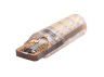 Светодиодная автолампа T10 W5W силикон 12В SMD3014-18led белый