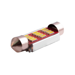 Світлодіодна авто лампа S85-41mm-12smd 4014 обманка білий 12V LEDUA