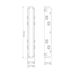 Короткий прямий конектор ArderoLD3001 чорний