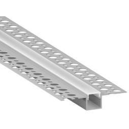 Алюмінієвий профіль для світлодіодної стрічки для гіпсокартона АЛ-114 2 метра анодований під штукатурку LEDUA