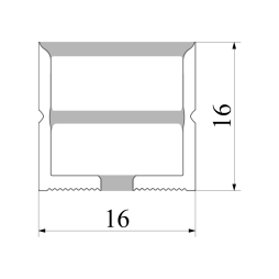Силіконовий профіль для світлодіодної стрічки 16х16 1 метр накладний СП-14 IP67 (100м в бабіні) LEDUA