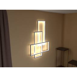 Светильник светодиодный настенный LEDUA Трио 32W 220V 6500К (650х400)х3