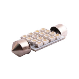 Светодиодная автолампа C5W SV8.5 12В 39мм SMD3528-16led синий