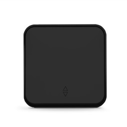 IP20 Вимикач зовнішній одноклавішний прохідний чорний графіт VIDEX BINERA