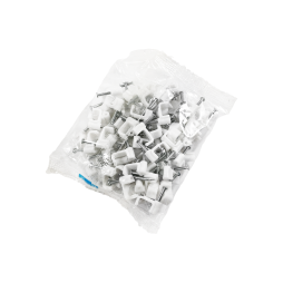 Кліпса кабельна 8x16мм плоска біла 100шт LMA2714 Лємансо