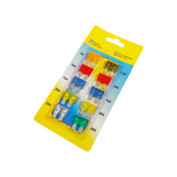 Набір автомобільних запобіжників M 10штук (алюміній) блістер LM2650 Лємансо