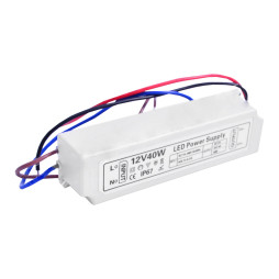Блок живлення 40W-IP67 plastic12V LEDUA