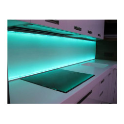 Кліпса світлодіодна пластикова для підсвітки скляних полиць 12V/DC 4,8w 500мм, нейтрально біле світло, білий провід LEDUA