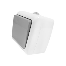 Выключатель 1-клавишный Lemanso Немо IP54 Серый (LMR2401)