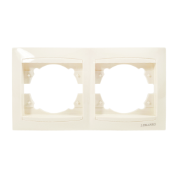 Рамка 2-на Сакура крем горизонтальна LMR1111 Лємансо