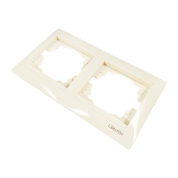 Рамка 2-на Сакура крем горизонтальна LMR1111 Лємансо