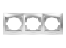Рамка 3-постовая Lemanso Сакура горизонтальная Серебро (LMR1312)