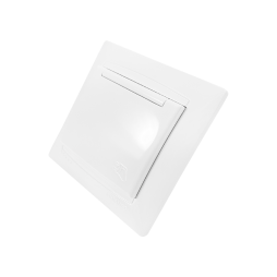 Розетка Lemanso Сакура с крышкой, с заземлением Белый (LMR1027)