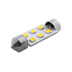 Світлодіодна авто лампа S85-39mm-6smd 2835 білий 12V LEDUA