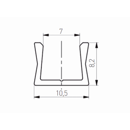 Профиль алюминиевый анодированный GTV MICRO для LED ленты накладной 3 м (PA-GLAXMICNK3M-AL)