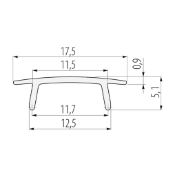 Рассеиватель для LED профиля GTV молочный 3 м (PA-OSMLGLAX3M-00)