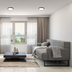 LED Светильник круглый накладной VIDEX 24W 5000K Black