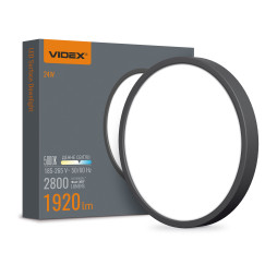 LED Светильник круглый накладной VIDEX 24W 5000K Black