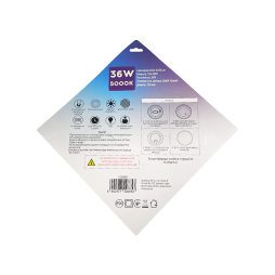 Ремкомплект для світильника круг 36W 185-240V 268х268мм, 5000К (1022685)