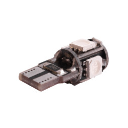 Светодиодная автолампа T10 W5W с обманкой 12В SMD5050-5led синий