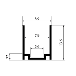 Алюмінієвий профіль 2м для LED неону 220V