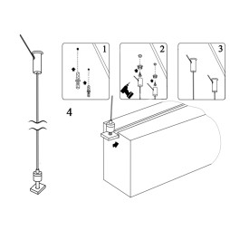 Світильник світлодіодний підвісний лінійний "N44-600" 220V 21,6W 2160lm 6500k з внутрішнім драйвером білий LEDUA