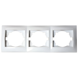 Рамка 3-а LEMANSO Сакура біла горизонтальна  LMR1012