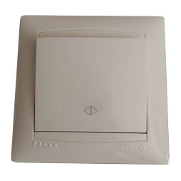 Вимикач 1-й проміжний LEMANSO Сакура крем LMR1130