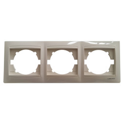 Рамка 3-на LEMANSO Сакура крем вертикальна LMR1133