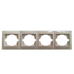 Рамка 4-х LEMANSO Сакура крем вертикальная LMR1134