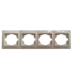 Рамка 4-на LEMANSO Сакура крем горизонтальна  LMR1113