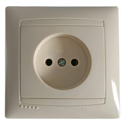 Розетка 1-на LEMANSO Сакура крем                             LMR1120
