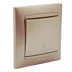 Выключатель 1-й проходной LEMANSO Сакура золото LMR1202