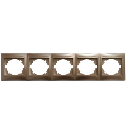 Рамка 5-на LEMANSO Сакура золото горизонтальна  LMR1230